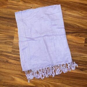 Purple Fringe Scarf 
